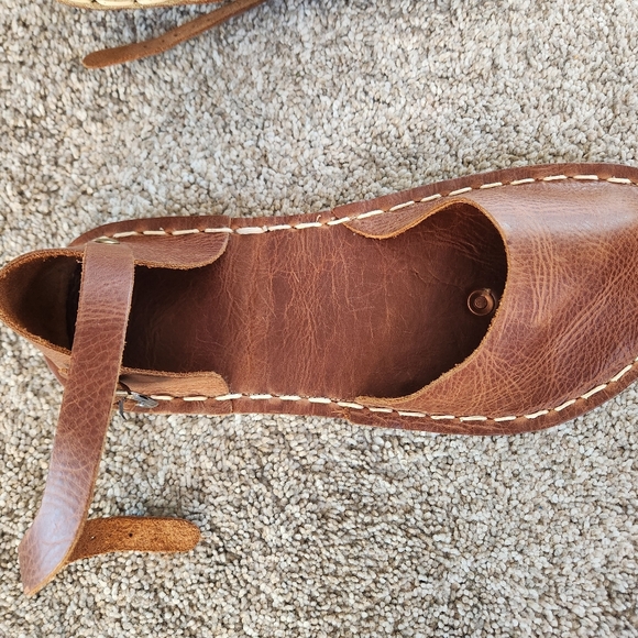 Handmade Leather Barefoot Grounding Sandals (Size 10) - Picture 4 of 7